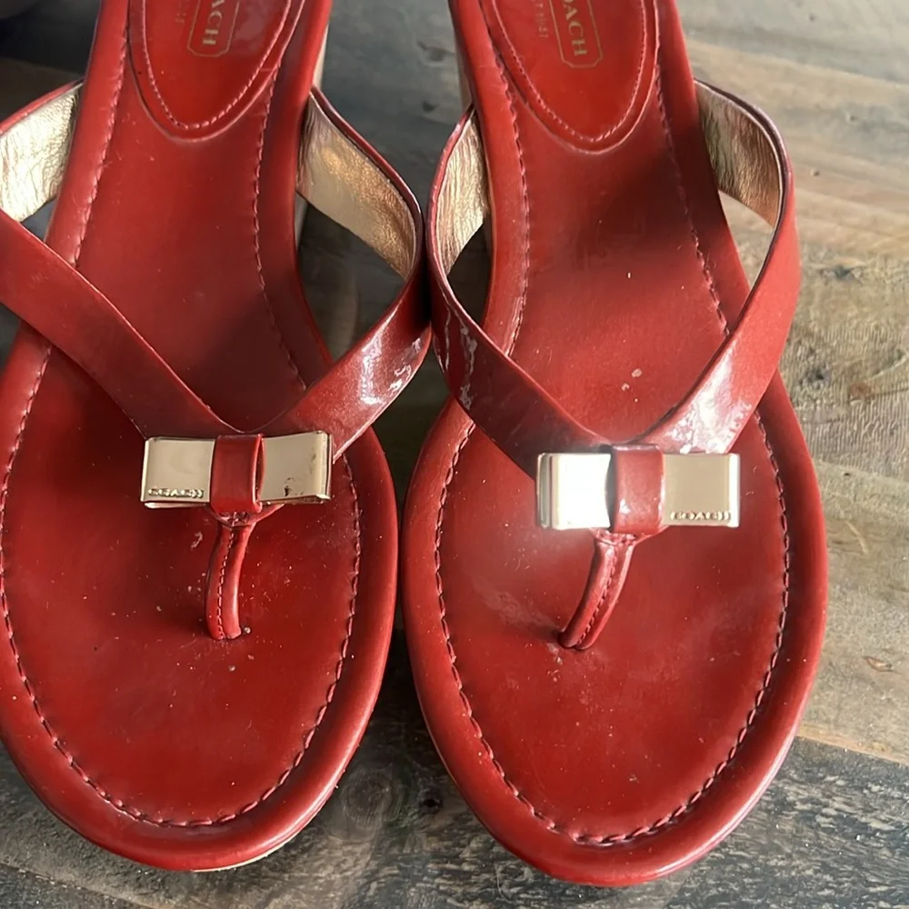Coach red wedges - Picture 3 of 9